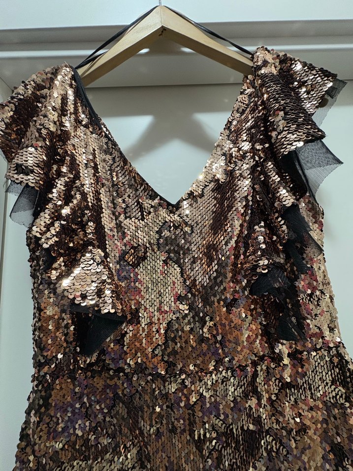 Pulpayet kumaş gece elbisesi - Görsel 2