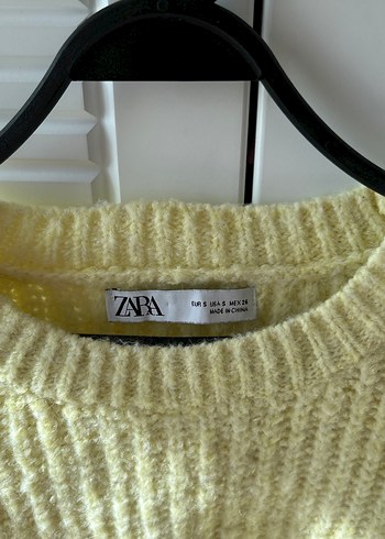 Zara Zara Sarı Örgü Kadın Triko Kazak