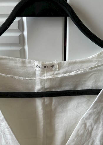 Oysho Oysho Düğmeli Keten Beyaz Kadın Yelek