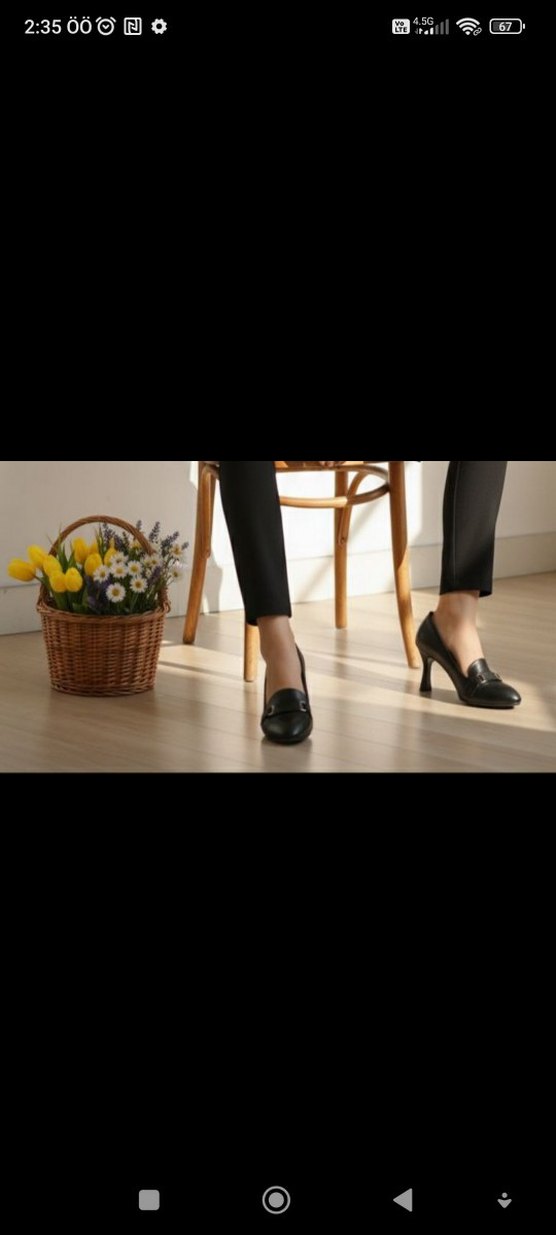 Klasik Siyah Tokalı Stiletto Topuklu Kadın Ayakkabı - Görsel 3