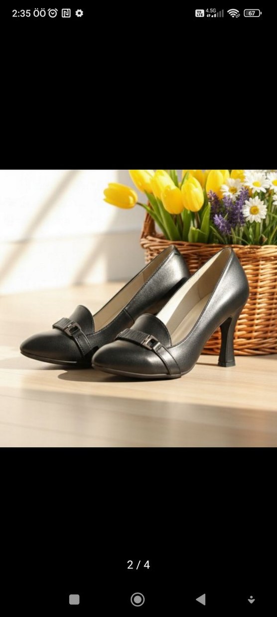 Klasik Siyah Tokalı Stiletto Topuklu Kadın Ayakkabı - Görsel 2