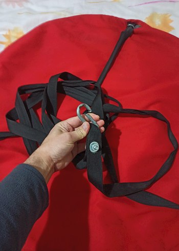 Kırmızı Bebek Taşıma Slingi - Görsel 4