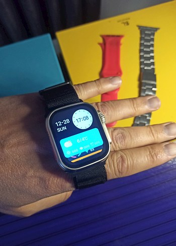 3 Kordonlu Akıllı Saat (Siyah, Kırmızı ve Çelik Kordonlu) - Görsel 3