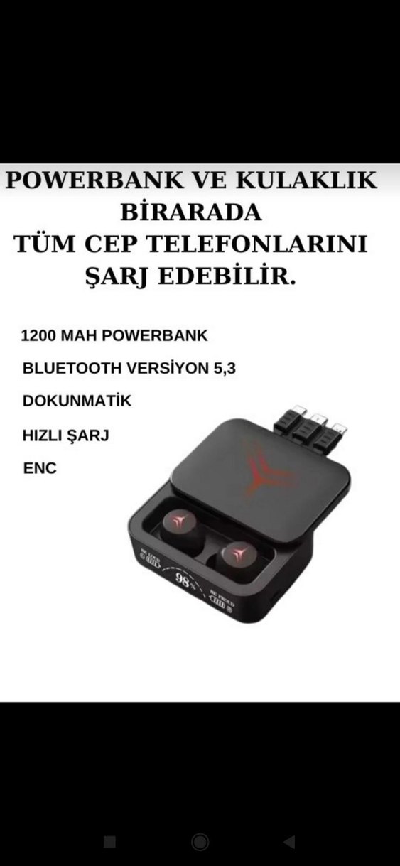 Powerbanklı Bluetooth Kulaklık - Görsel 3