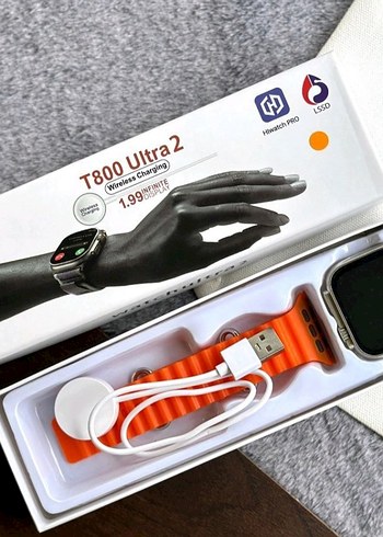 T800 Ultra2 Kablosuz Şarjlı Akıllı Saat Siyah - Görsel 2