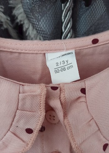 Düğmeli Uzun Kollu Kız Bluzu - Görsel 2