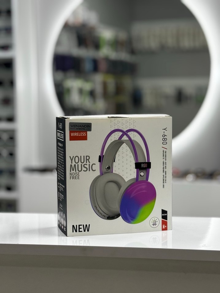 Renkli Kablosuz Mor Kulaklık Y-680 - Görsel 2