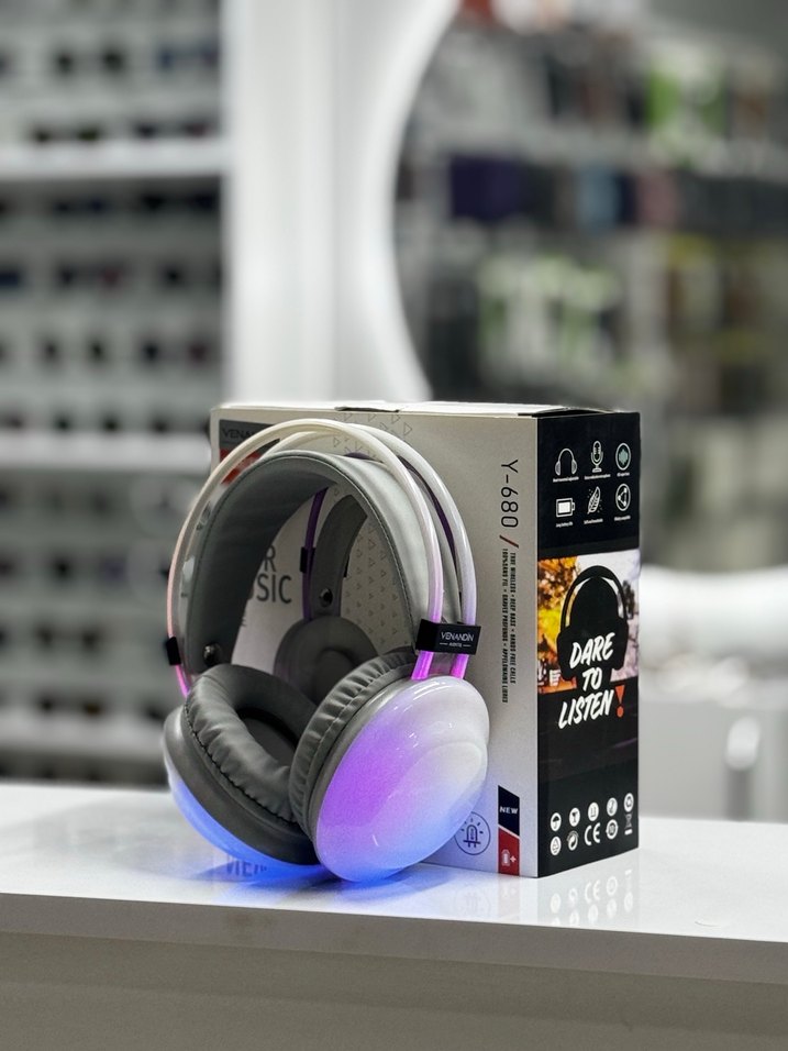 Renkli Kablosuz Mor Kulaklık Y-680 - Görsel 4