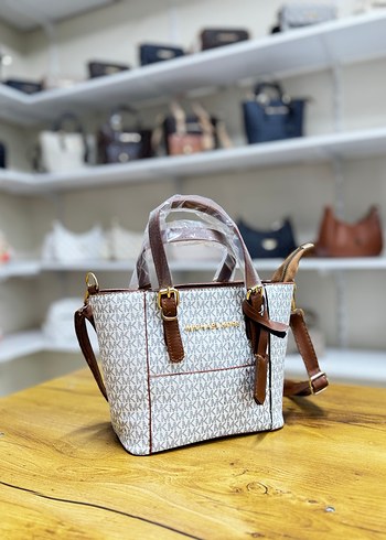 Beyaz Deri Baskılı Kadın Çanta - Görsel 3