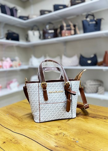 Beyaz Deri Baskılı Kadın Çanta - Görsel 4