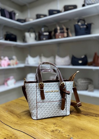 Beyaz Deri Baskılı Kadın Çanta - Görsel 5