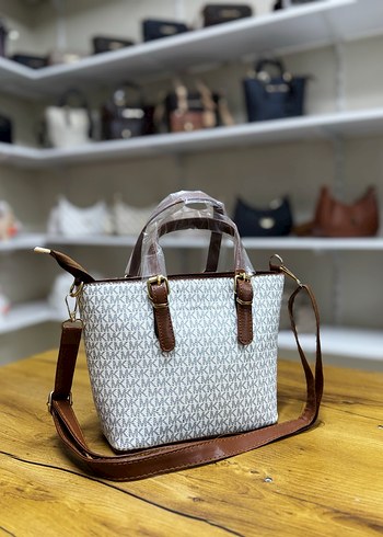 Beyaz Deri Baskılı Kadın Çanta - Görsel 8