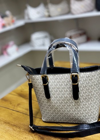 Beyaz Baskılı Kadın Omuz Çantası - Görsel 8