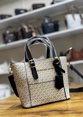 Beyaz Baskılı Kadın Omuz Çantası - Görsel 2