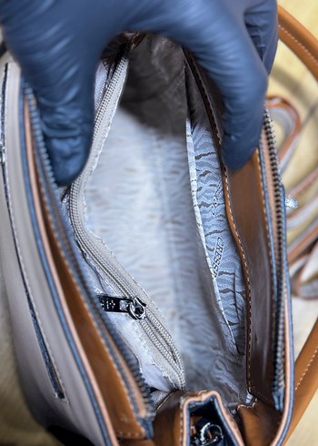 Bej Deri Modern Klasik Kadın Çanta - Görsel 6