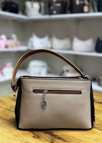 Bej Deri Modern Klasik Kadın Çanta - Görsel 2