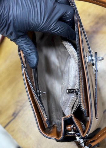 Bej Deri Modern Klasik Kadın Çanta - Görsel 7