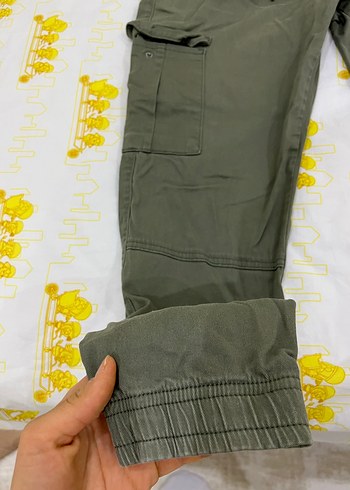 Gri Kamuflajlı Bel Detaylı Erkek Kargo Pantolon - Görsel 2