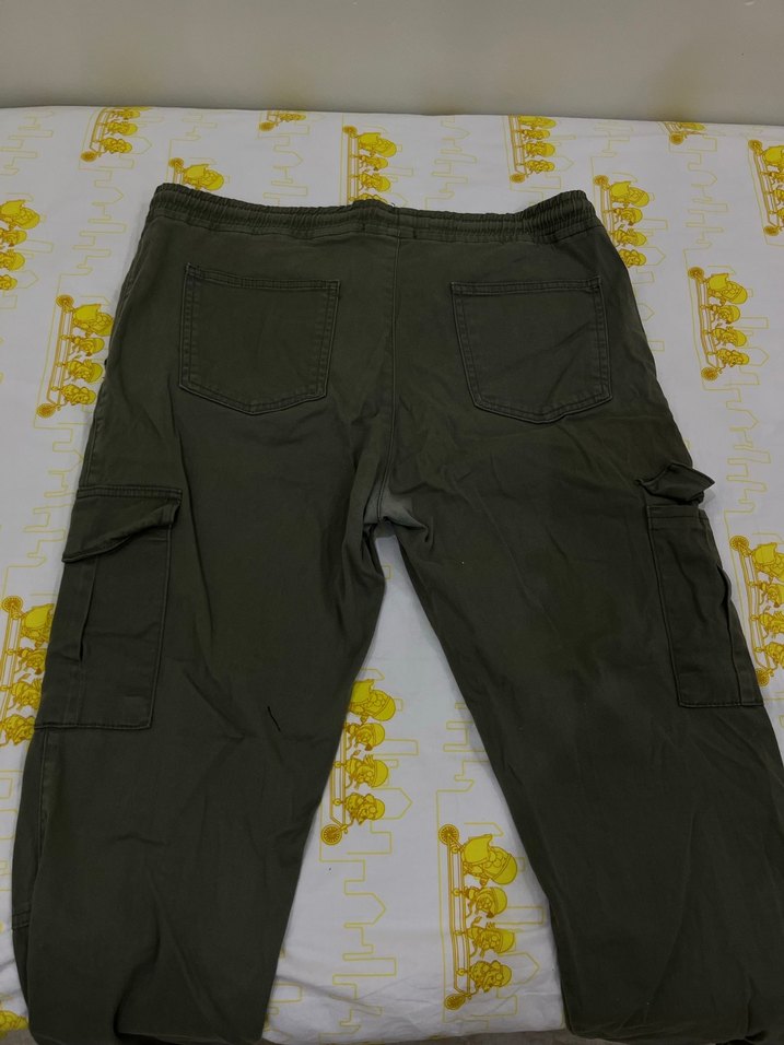 Gri Kamuflajlı Bel Detaylı Erkek Kargo Pantolon - Görsel 3