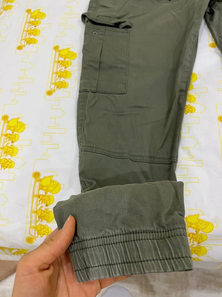 Gri Kamuflajlı Bel Detaylı Erkek Kargo Pantolon - Görsel 2