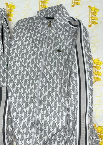 Gri Desenli Fermuarlı Kadın Eşofman Takımı - Görsel 2