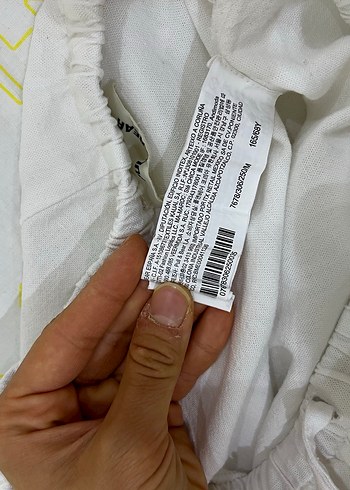 Beyaz Pamuklu Salaş Ünisex Pantolon - Görsel 4