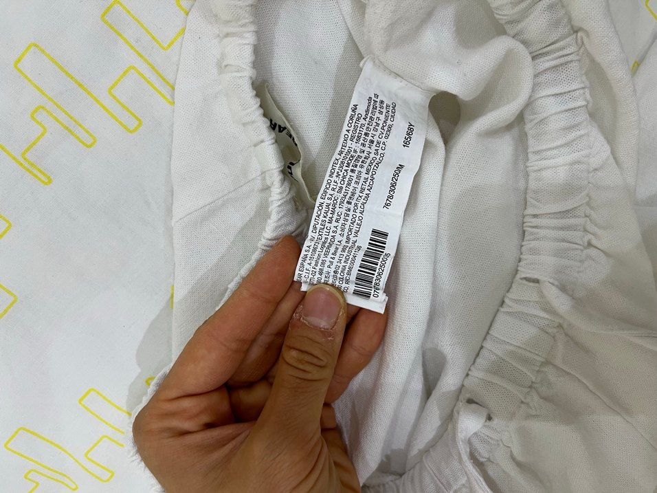 Beyaz Pamuklu Salaş Ünisex Pantolon - Görsel 4