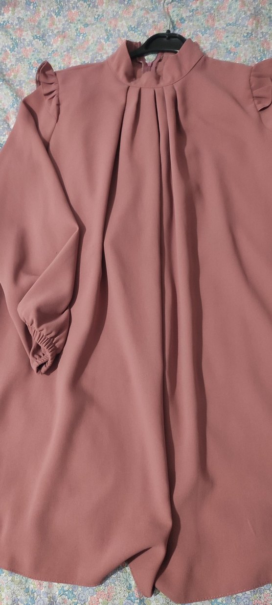 Pembe Uzun Kollu Salaş Tunik takımı - Görsel 2