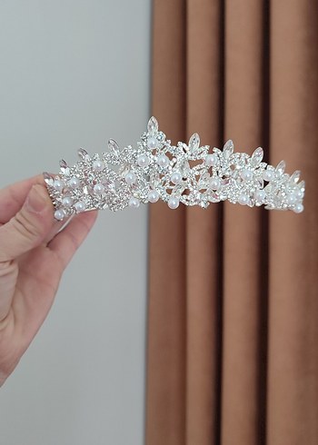 Beyaz Işıltılı Gelin Tacı - Görsel 4