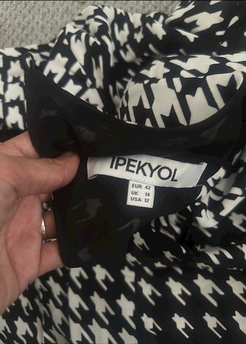 Kadın Siyah Kareli Uzun Kollu Uzun Elbise - Görsel 2