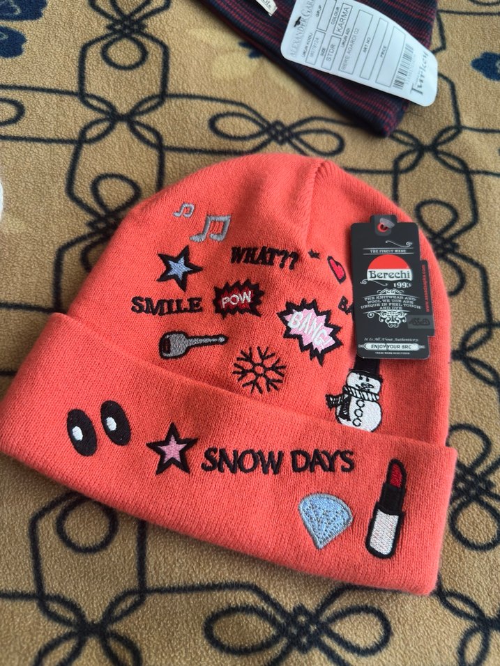 Renkli Nakışlı Kadın Bere - Görsel 3