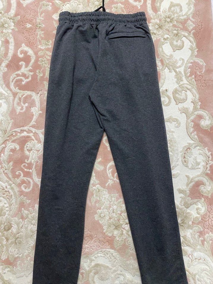 Kadın Gri Nakışlı Fermuarlı Eşofman Altı - Görsel 3