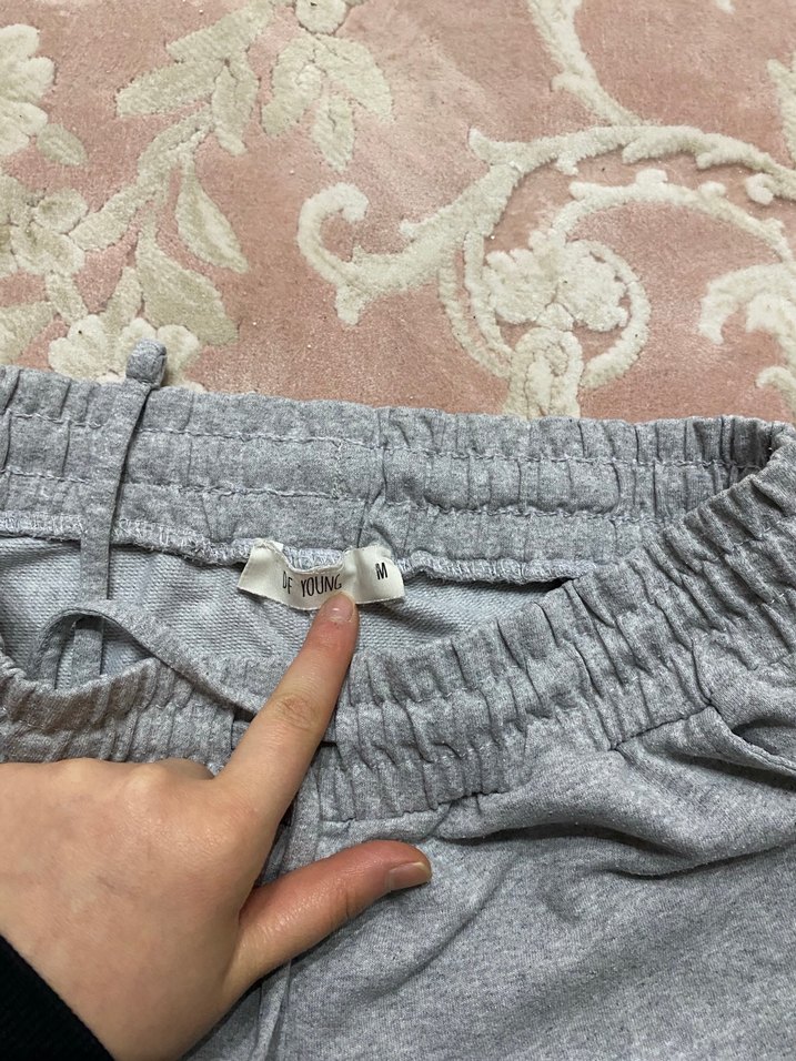 Gri Kadın Rahat Kesim Eşofman Altı - Görsel 4