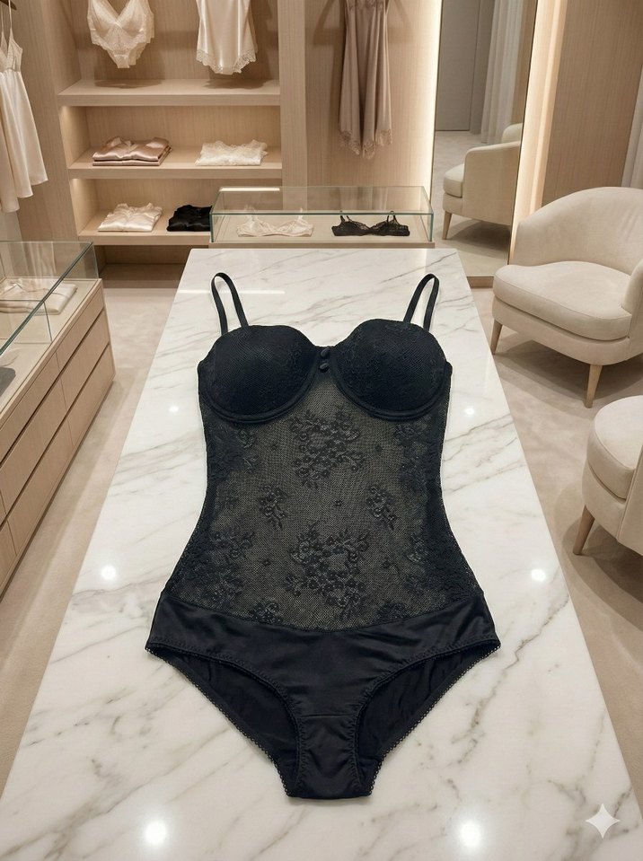 DANTELLİ BALENLİ BÜSTİYER BODY - Görsel 3