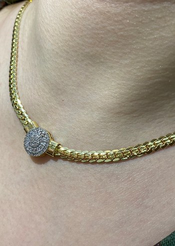 Kuyumcu işi Zirkon taşlı kolye - Görsel 2