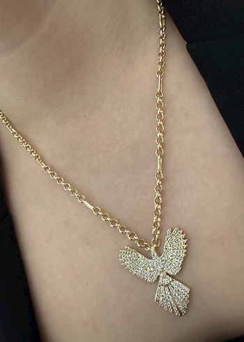 Zirkon taş Anka kuşu kolye - Görsel 2