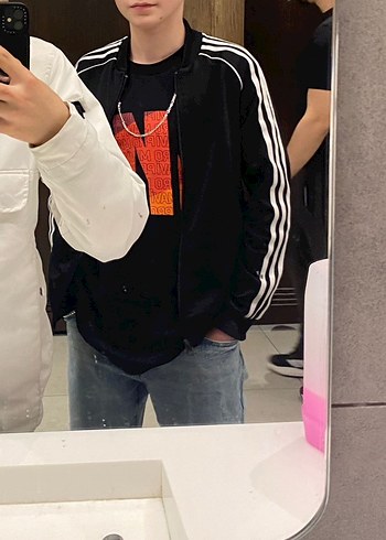 Adidas Siyah Fermuarlı Spor Ceket xs - Görsel 3