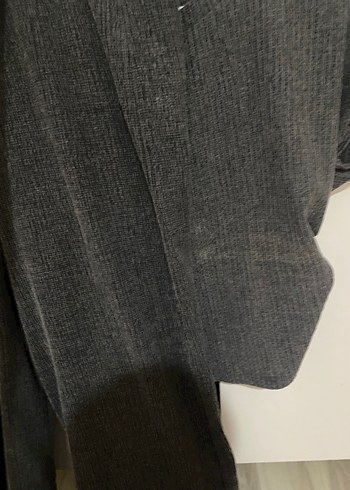 Gri Kısa Kollu Triko Kadın Bluz ve triko alt üst takım - Görsel 3