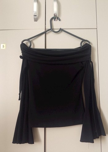 Siyah Kadife Uzun Kollu Goth Bluz - Görsel 2