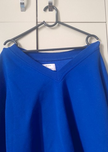 Bershka kadin  Mavi Street Wear Sweatshirt - Görsel 3