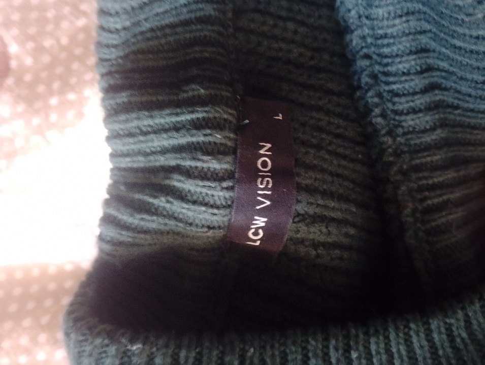 Kadın Yeşil Örgü Triko Kazak - Görsel 2