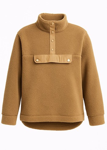 Pierre Cardin Camel Peluş Sweat - Görsel 3