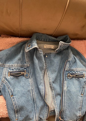 Fermuarlı Kadın Denim Ceket - Görsel 2