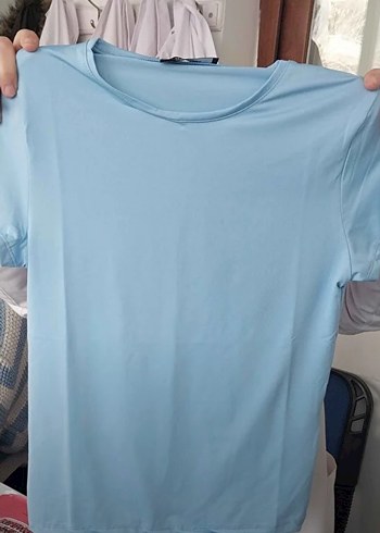 Mavi Kısa Kollu Tişört - Görsel 2