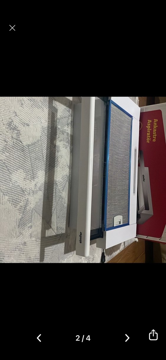 Simfer Ankastre Aspiratör Beyaz sıfır ürün - Görsel 3