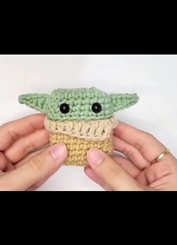 Baby yoda airpords kılıfı crochet 