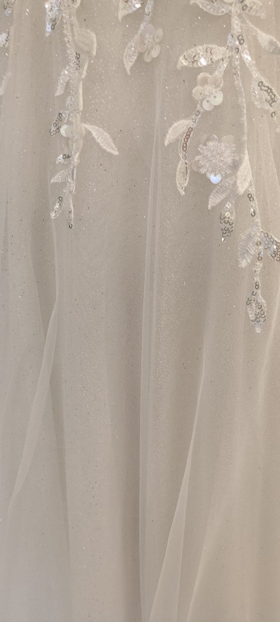 Uzun Kollu V Yaka Prenses Gelinlik - Görsel 4