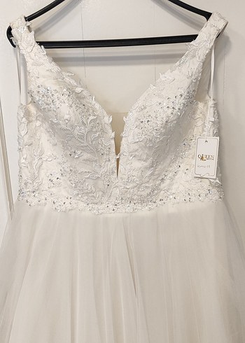 Helenistik v yakalı gelinlik - Görsel 5