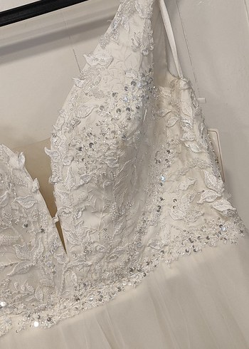 Helenistik v yakalı gelinlik - Görsel 6