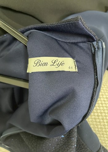 Lacivert Uzun Kollu Drapeli Abiye Elbise - Görsel 7